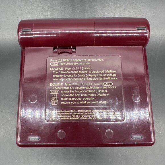 Vintage Franklin Holy Bible Electronic King James Version Manual Case 1989 Korea - Picture 4 of 11